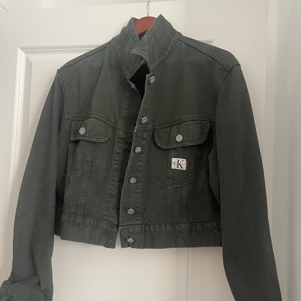 Calvin Klein Jeans Denim Jacket  (Forest Green)